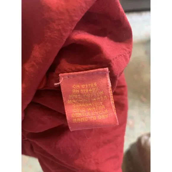 April Cornell Cap Sleeve Red Floral Midi Cotton Tie Back Dress with Pockets, XL - Picture 3 of 6